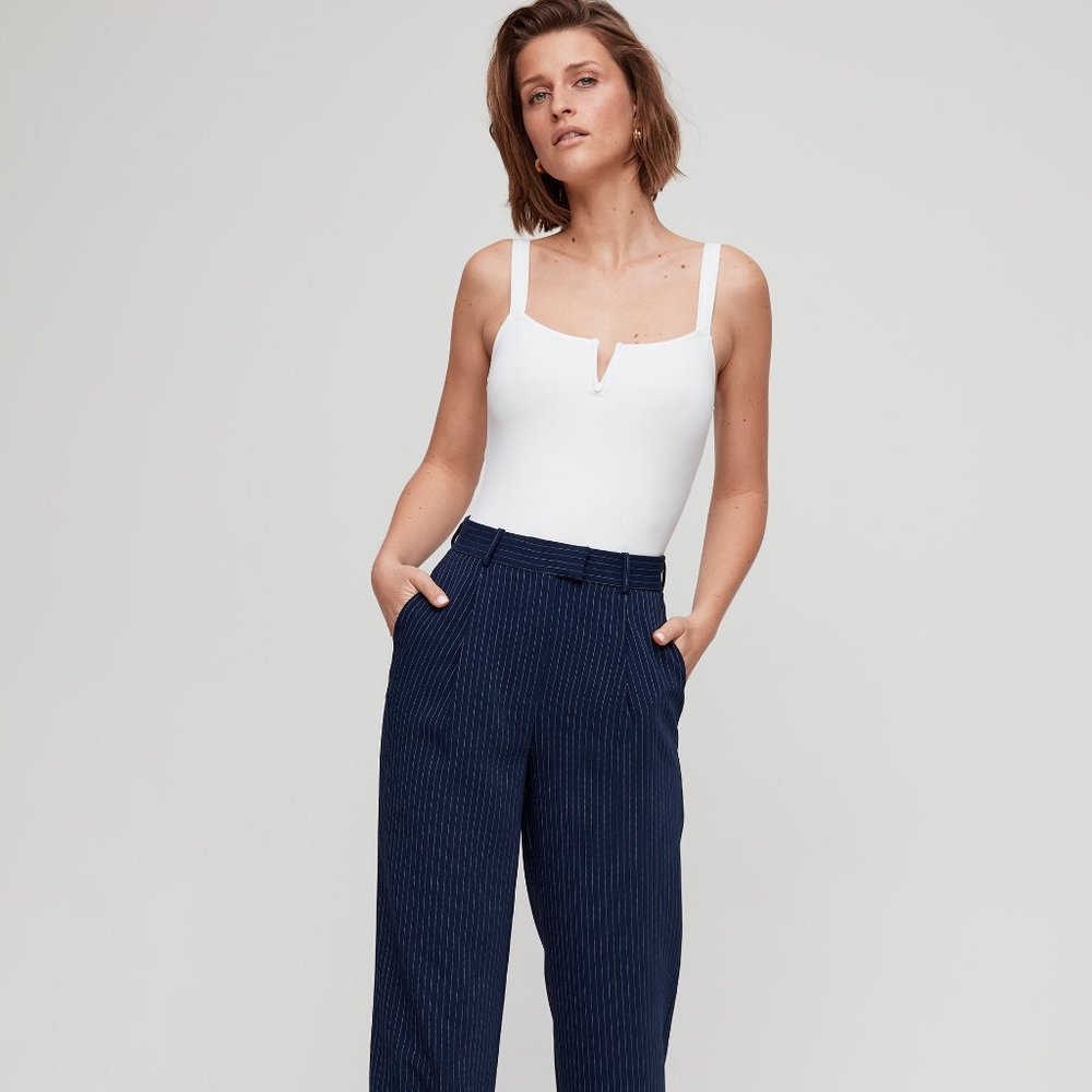 Aritzia, Babaton Wide Leg Pinstripe Trousers